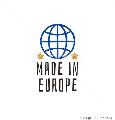 Made In Europe Globe Label Logo Made In Europe Globe Label Logo 129667683