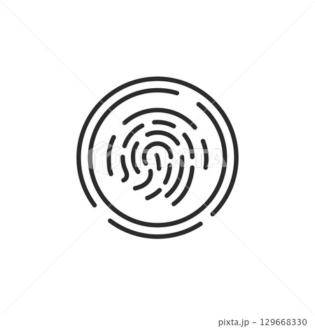 Fingerprint Security Icon Fingerprint Security Icon 129668330