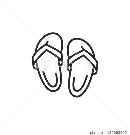 Flip Flops Icon Flip Flops Icon 129668406