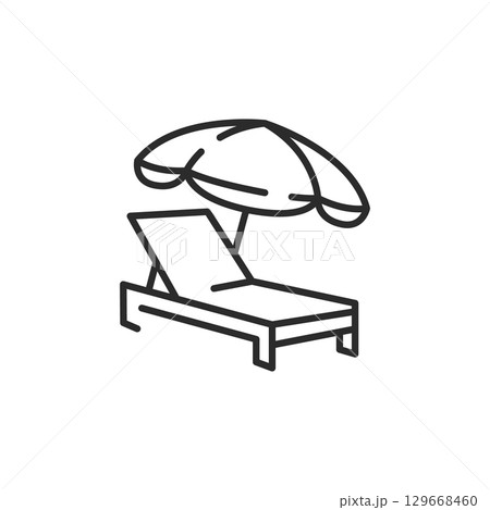 Beach Lounger Icon 129668460