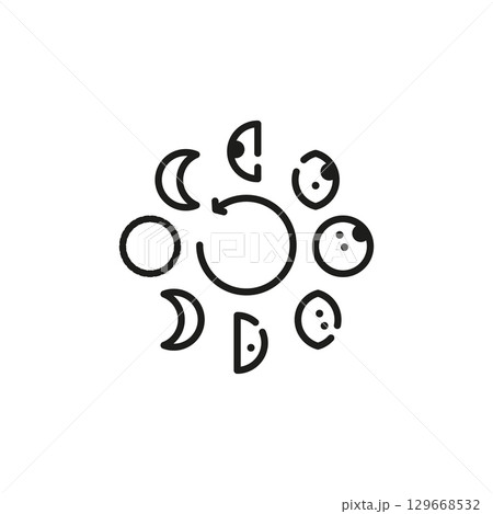 Moon Phases Icon 129668532