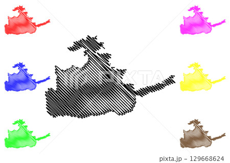St. Gallen District (Switzerland, Swiss Confederation, Canton of St Gall, St. Gallen or Sankt Gallen) map vector illustration, scribble sketch Wahlkreis St. Gallen map St. Gallen District (Switzerland, Swiss Confederation, Canton of St Gall, St. Gallen or Sankt Gallen) map vector illustration, scribble sketch Wahlkreis St. Gallen map 129668624