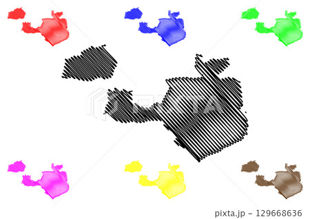 Thierstein District (Switzerland, Swiss Confederation, Canton of Solothurn or Soleure) map vector illustration, scribble sketch Bezirk Thierstein map 129668636