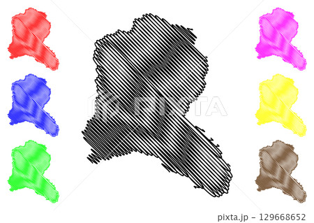 Vallemaggia District (Switzerland, Swiss Confederation, Republic and Canton of Ticino, Tessin) map vector illustration, scribble sketch Bezirk Vallemaggia map 129668652