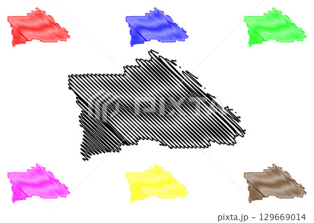 Shire of Gannawarra (Commonwealth of Australia, Victoria state, Vic) map vector illustration, scribble sketch Gannawarra Shire Council map 129669014