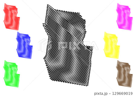 City of Greater Dandenong (Commonwealth of Australia, Victoria state, Vic) map vector illustration, scribble sketch Greater Dandenong map 129669019