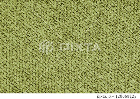 Close up, macro texture of upholstery khaki woven fabric with detailed textile pattern Close up, macro texture of upholstery khaki woven fabric with detailed textile pattern 129669128