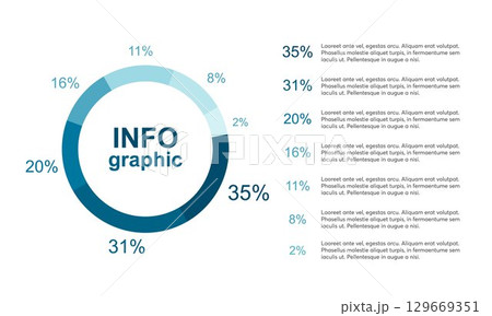Minimalist gradient vector circle infographic. Universal template for cycle diagram, graph, presentation and round chart. Data visualization. Minimalist gradient vector circle infographic. Universal template for cycle diagram, graph, presentation and round chart. Data visualization. 129669351