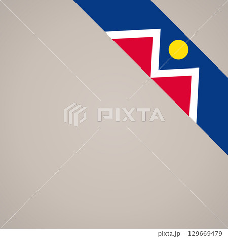 Corner ribbon flag of Denver 129669479