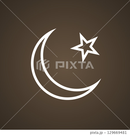 Symbol from the flag of Pakistan 129669481