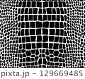 Alligator skin on a white background, seamless pattern 129669485