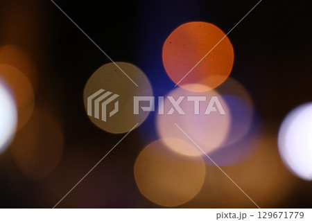 Colorful out of focus bokeh shapes 129671779