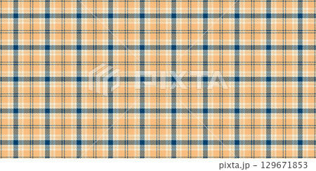 Intricate seamless tartan fabric, kitchen pattern textile check. Difficult plaid texture vector background in orange and cyan colors. Intricate seamless tartan fabric, kitchen pattern textile check. Difficult plaid texture vector background in orange and cyan colors. 129671853