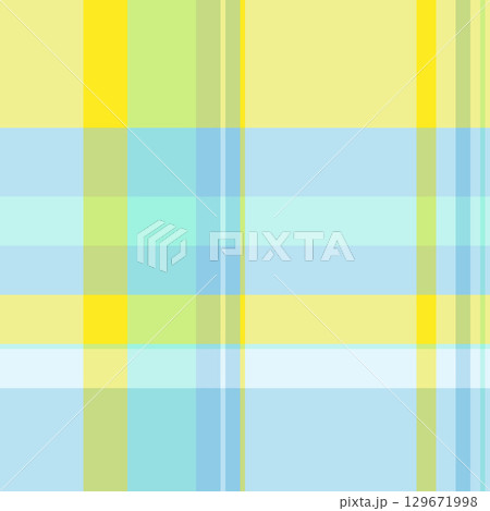 Gorgeous tartan fabric seamless, creativity background plaid textile. Awesome check pattern vector texture in light and yellow colors. 129671998
