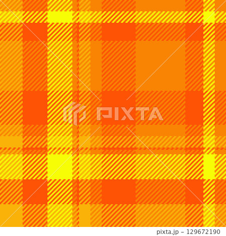 Warm, geometric plaid pattern. Vibrant hues and intersecting lines create depth.  Ideal for backgrounds, design projects, or adding a touch of texture. 129672190
