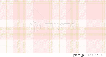 Soft pastel plaid pattern in pink, white, and beige. A classic, versatile texture ideal for backgrounds, textiles, or decorative use. Seamless, elegant, and soothing. 129672196