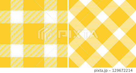 Vibrant, inviting yellow and white check patterns in classic diagonal styles. Ideal for backgrounds, textiles, or adding a warm, rustic touch. Versatile design. Vibrant, inviting yellow and white check patterns in classic diagonal styles. Ideal for backgrounds, textiles, or adding a warm, rustic touch. Versatile design. 129672214
