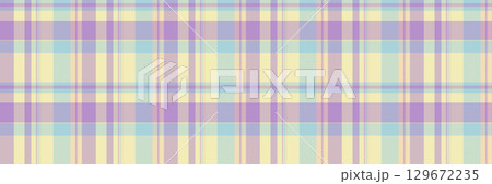 Italian fabric seamless background, direct check tartan texture. Dog tooth plaid vector pattern textile in light and pastel colors. 129672235