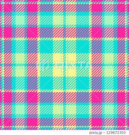 Vibrant tartan pattern featuring a bright color palette. Perfect for backdrops, textiles, or playful design projects. Adds a lively, cheerful feel. Vibrant tartan pattern featuring a bright color palette. Perfect for backdrops, textiles, or playful design projects. Adds a lively, cheerful feel. 129672303