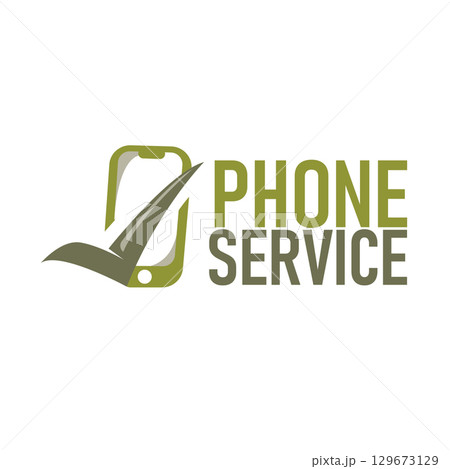 Smart phone logo design modern telephone communication technology tool for business brand symbol 129673129