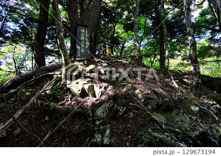 御坂山地の城山（本栖城跡）　武田最前線史跡公園　城山跡（のろし台） 129673194