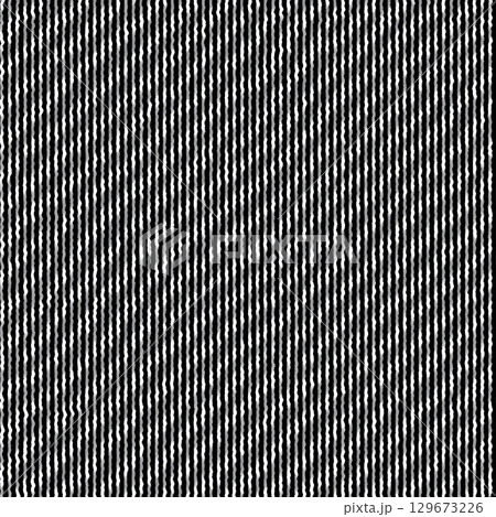 A striking zigzag pattern in black and white extends across the canvas, showcasing sharp lines and contrasting shades that evoke a sense of movement and depth, inviting exploration Generative AI 129673226