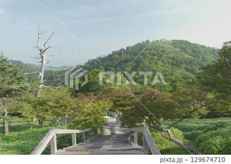 木道からの日出ヶ岳　(奈良県大台ヶ原で撮影) 129674710