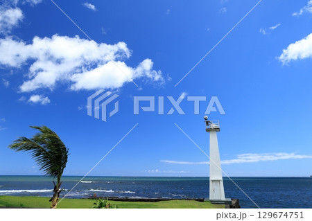 ハワイ島 西海岸マフコナの灯台 ハワイ島 西海岸マフコナの灯台 129674751