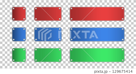 Metal Plate D 3-Color Set 04 Metal Plate D 3-Color Set 04 129675414