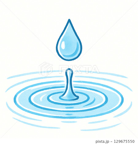 水のイラスト 129675550