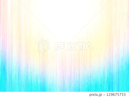 綺麗な虹色フレアの背景中央・規格紙比率横 129675733
