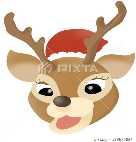 Reindeer Christmas clipart  129676884