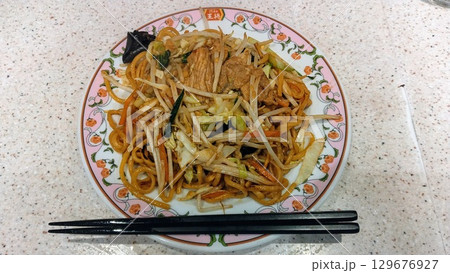 餃子の王将の焼そば(醤油) 129676927
