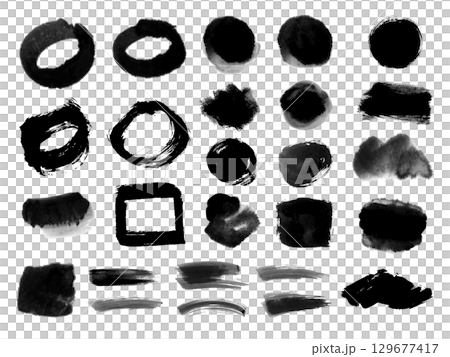 水墨畫紋理/黑色油漆 129677417