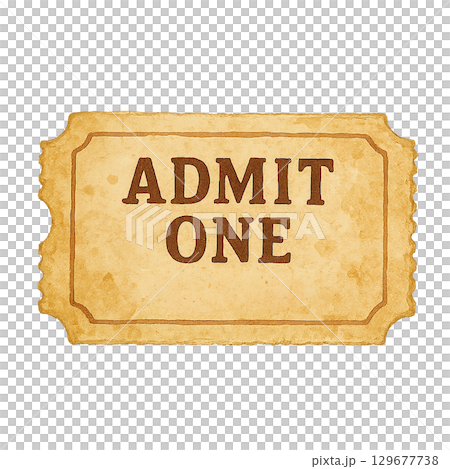 レトロな入場券チケットのイラスト 129677738