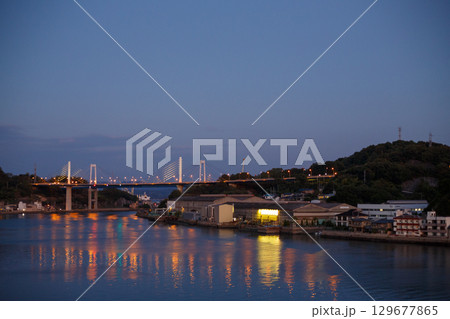 尾道港夜景 尾道港夜景 129677865