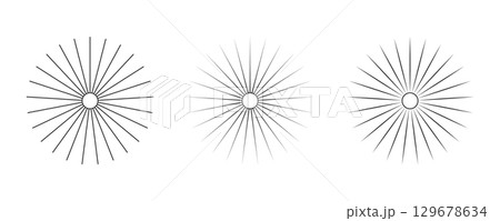 Abstract illusion geometric radial circle lines. Spokes with radiating stripes. 129678634