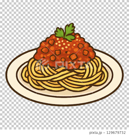 精美呈現的博洛尼亞肉醬剪紙插圖 精美呈現的博洛尼亞肉醬剪紙插圖 129679732