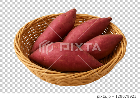Sweet potato in basket 129679923