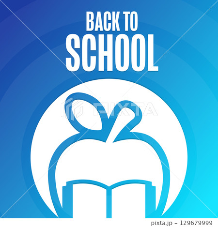 Back to School. Template for background, banner, card, poster with text. Vector EPS10 illustration. 129679999