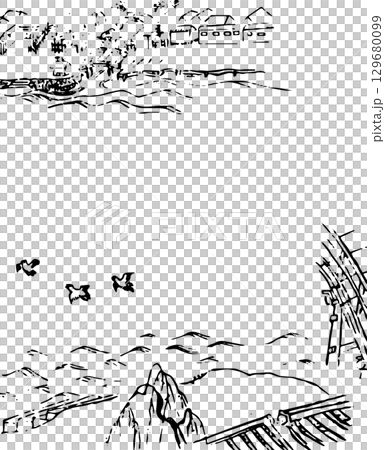 川の両岸 129680099