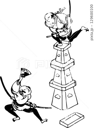 江戸の大道芸人 129680100