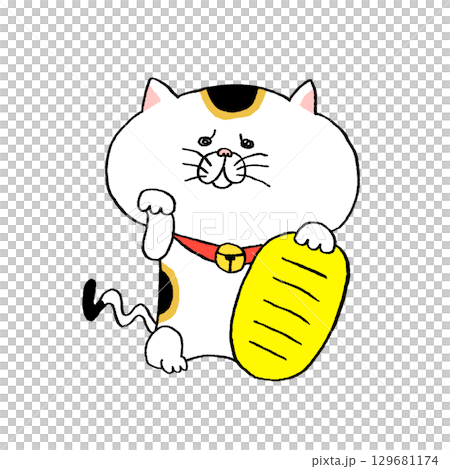 偽裝成招財貓的貓 129681174