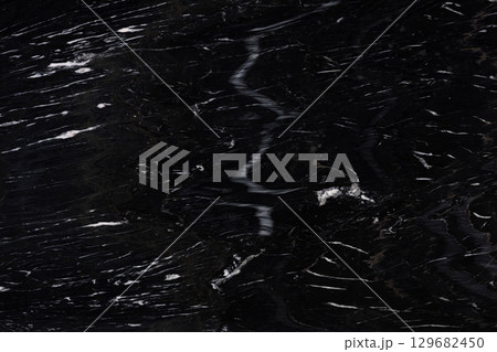 Perfect Imperial Black - marble background, texture in stylish dark tone for your strict design look. 129682450