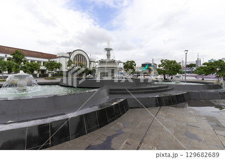 Jakarta, Indonesia - Mar 29,2024 : Jakarta Kota station also known as Station Beos in Jakarta, Indonesia on Mar 29,2024. 129682689