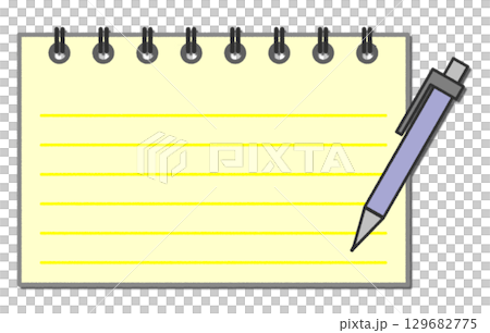 用於做筆記和學習的備忘錄紙和書寫工具的插圖 用於做筆記和學習的備忘錄紙和書寫工具的插圖 129682775