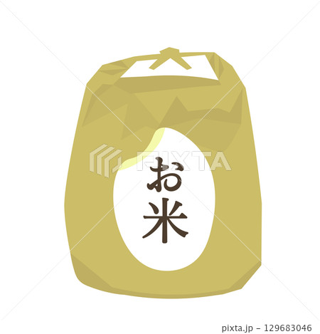 シンプルなお米袋のイラスト 129683046