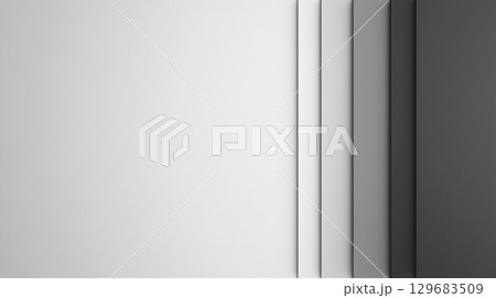 Abstract background Smooth gradient with shades of grayscale transitioning from light to dark, creating modern and minimalist aesthetic 129683509