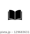 black Book icon illustration isolated on white background. open book icon vector. ebook icon 129683631