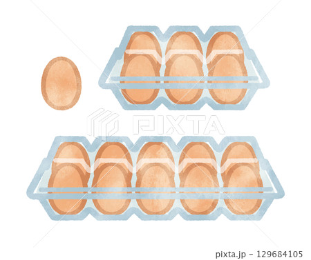 パック卵セット 赤玉 129684105